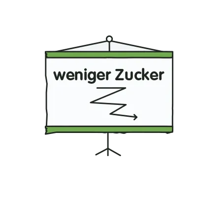 weniger zucker